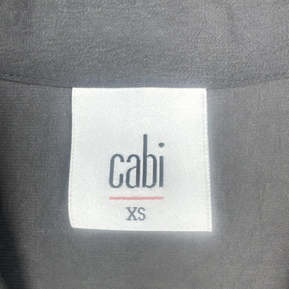 CABI Women’s Iron Charcoal Gray Veneer Sleeveless Blouse Top Sz XS - Picture 5 of 9